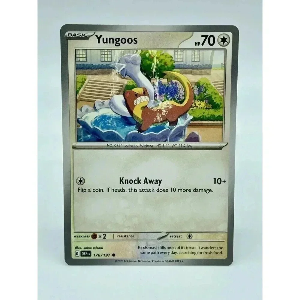 Yungoos‎ 176/197 Obsidian Flames Non Holo Pokemon TCG Mint Unplayed